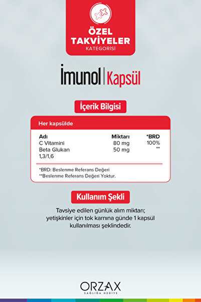 İmunol Imunol Takviye Edici Gıda 40 Kapsül 8697595870969