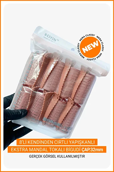 Nera Classy 8-Pack Self-Adhesive Extra Clips with Mandrels (Diameter 32mm)