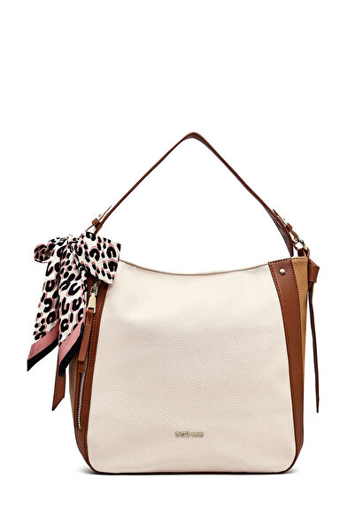 Derimod Women's Beige Long Strap Classic Shoulder Bag 25Sbd2545Ft