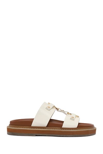 Derimod Women's White Accessory Slippers 25Sfe492518
