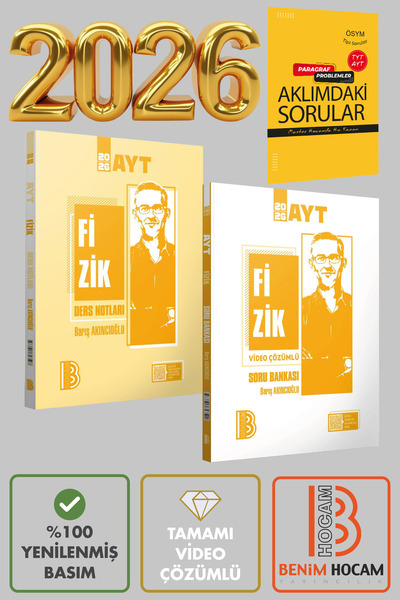 Benim Hocam Yayınları Barış Akıncıoğlu AYT Fizik Ders Notları & AYT Fizik Sor...