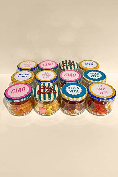 Sarkap Home 12'li 300 ml Dolce Vita Kavanoz Seti - Shrinkli