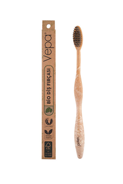 Vepa فرشاة أسنان Bio Elite Df.kraft Box Amb، شعيرات كربونية ناعمة، صديقة للبيئة