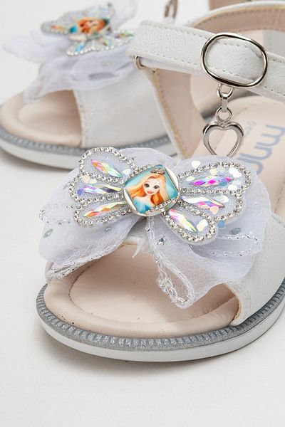 mnpc Girl's Silver Evening Dress Shoes