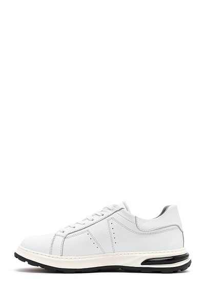 Derimod Men's White Lace-Up Thick Soled Leather Sneaker 25Sfd675018