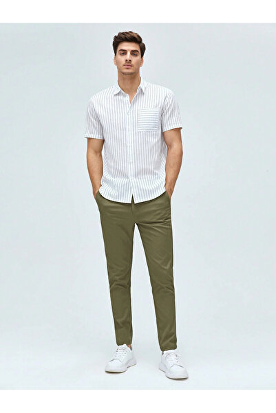 Cuqq Denim Casual Regular Fit Erkek Keten Chıno Pantolon