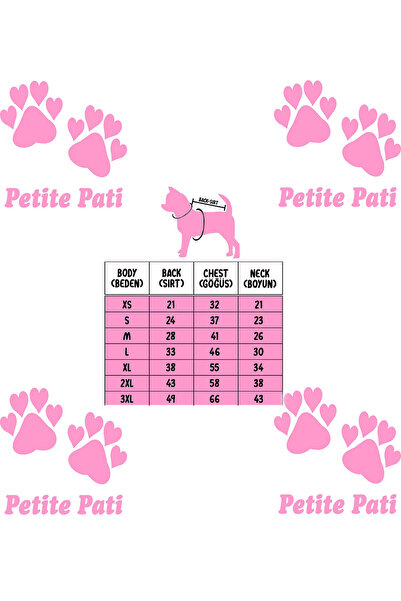 PETITE Koyu Pembe Yesili Köpek kazagi Köpek Kıyafeti