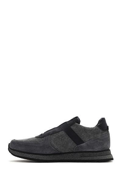 Derimod Men's Gray Lace-Up Leather Casual Sneaker 25Sfd 795114