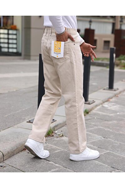 Z1MAN Beige Baggy Trousers