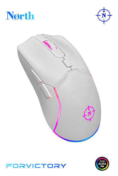 Genel Markalar Air White Rgb 7.200 Dpı Profesyonel Makrolu Fps Gaming Beyaz Oyuncu Mouse