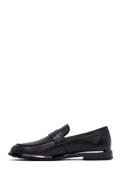 Derimod Men's Black Leather Genuine Leather Casual Penny Loafer Shoes Casual Daily Shoes 25Sfd601318