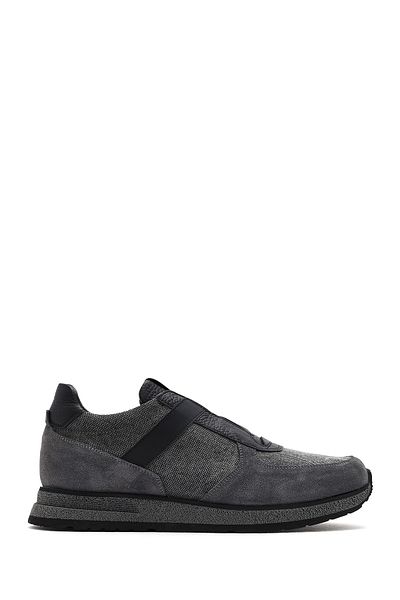 Derimod Men's Gray Lace-Up Leather Casual Sneaker 25Sfd 795114