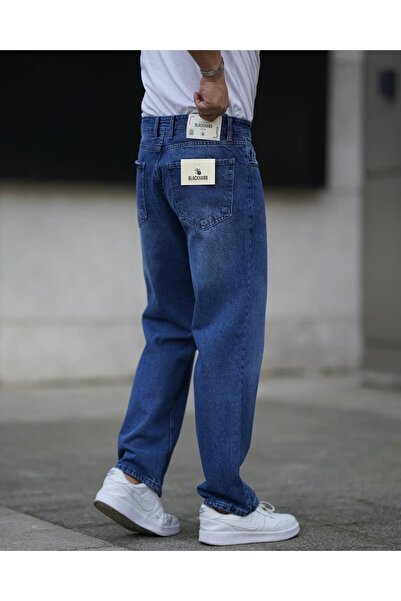 Z1MAN Dark Blue Stone Baggy Trousers