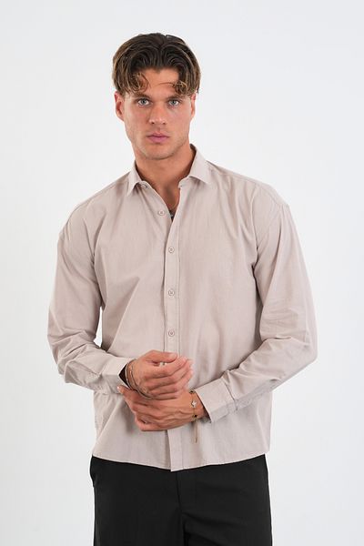 Redline Infinity Men's Comfort Fit Shirt Beige