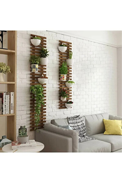 Wooden Factory Ahşap Merdiven Tipi Saksılık – Çok Katlı Çiçeklik Raf Bahçe ve...