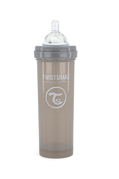 Twistshake Gray Anti-Colic Baby Bottle (4+ Months) (330 ml)