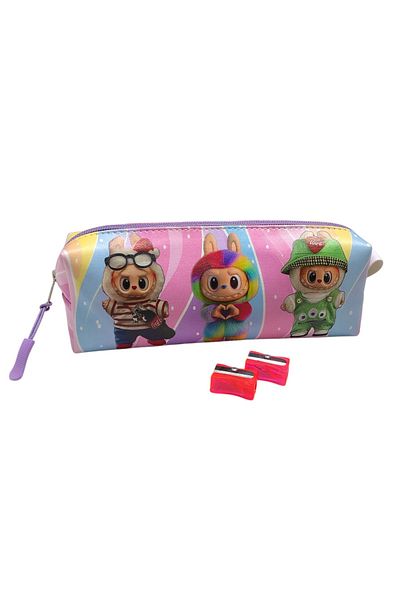 sç Saraçoğlu Çanta Cute Children's Pencil Bag with Labubu Characters