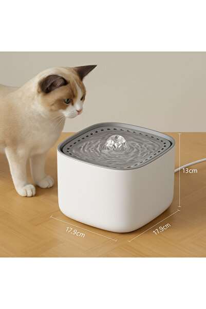 ROHS Dozator automat de apă de tip fântână pentru câini și pisici RoHS™ HappyPET, alb