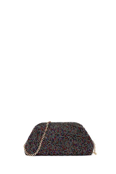 Derimod Women's Multicolored Long Chain Strap Stone Evening Dress Clutch Bag 25Sbd2956Ts