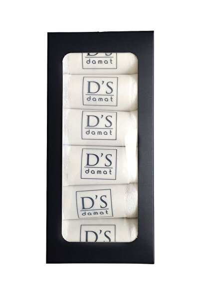 D'S Damat Ανδρικές κάλτσες μπαμπού 6 τεμαχίων χωρίς ραφή, ελαστικές κάλτσες μπαλαρίνας λευκές