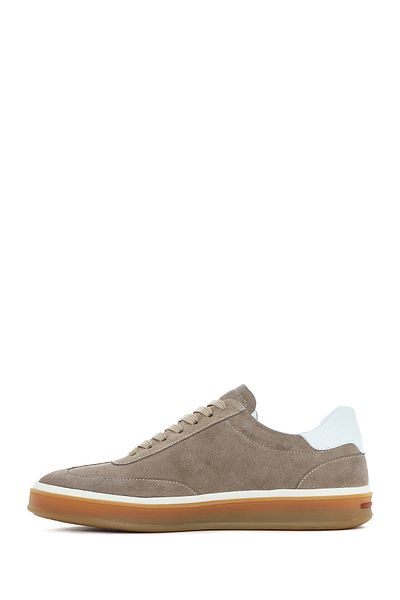 Derimod Men's Beige Lace-Up Suede Leather Sneaker 25Sfd 641910