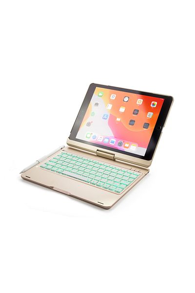 HOPE R Gold case with LED keyboard, Bluetooth Wireless for iPad Air, iPad Air 2, iPad Pro 9.7, i