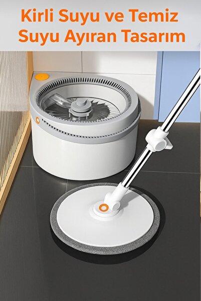 WOW Clean Pro Temiz & Kirli Suyu Ayırma Özelliği Otomatik Mop Temizlik Seti 2...