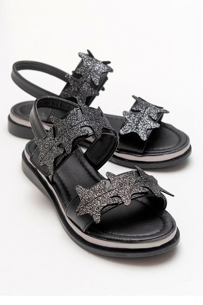 mnpc Girl's Black Anatomical Lightweight Daily Sandals