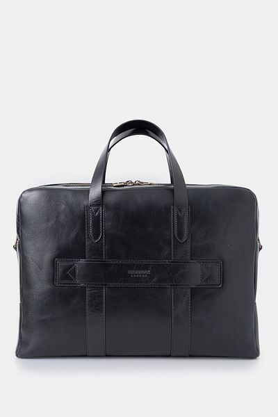 HELMBROOK Benedict Genuine Leather Men's 15.6" Two-Compartment Laptop Bag