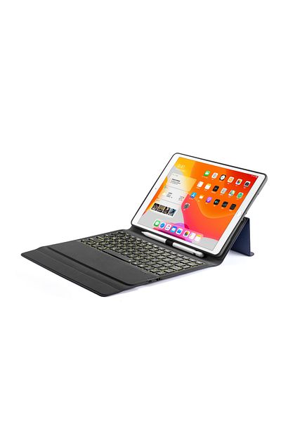 HOPE R Blue eco-leather case with LED Bluetooth Wireless keyboard for iPad Pro 10.5, Ai