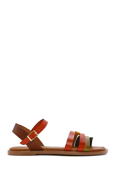 Derimod Women's Multicolored Genuine Leather Bodrum Sandals 25Sfd331918