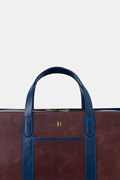 HELMBROOK Leonard Hakiki Deri Unisex Askılı Seyahat Çantası