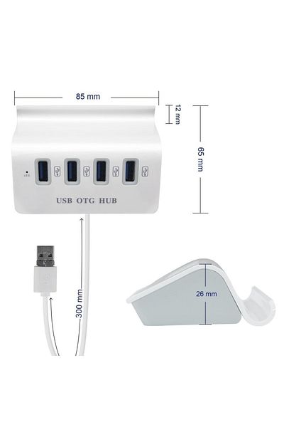 HOPE R USB2.0 OTG HUB, 4 ports, Multi-function Splitter, Smartphone Dock, Activity and Charging LED