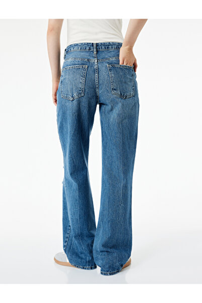 Koton Kopott pamut egyenes szárú, egyenes szabású farmernadrág - egyenes szárú farmernadrág