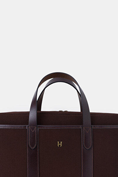 HELMBROOK حقيبة كمبيوتر محمول من الجلد الطبيعي للرجال مقاس 15.6 بوصة من بينيديكت مع مقصورتين