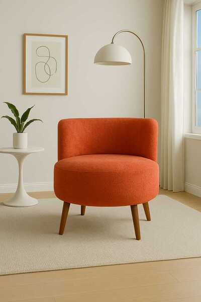 eda hacıoğlu edam bedding group Turuncu Teddy Tek kişilik Berjer (SALON, BALKON, OFİS)