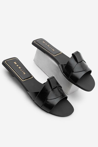 Marjin Women's Banded Daily Slippers Narlis Black