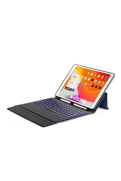 HOPE R Blue eco-leather case with LED Bluetooth Wireless keyboard for iPad 12.9 2018 and