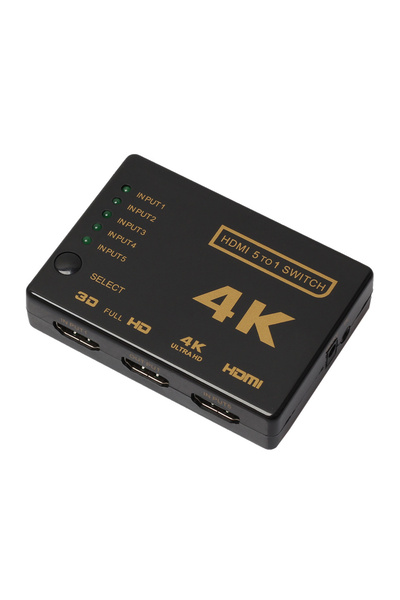 HOPE R Switch splitter HDMI, switch 5x1 porturi, 5 in 1 out, 4K ,1080p, telecomanda, negru, HOPE R