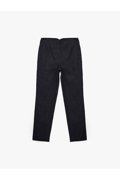 Koton High Waist Regular Fit Waist Detailed Cigarette Pants