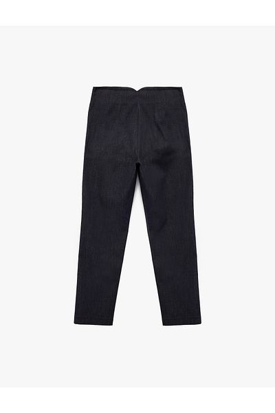 Koton High Waist Regular Fit Waist Detailed Cigarette Pants