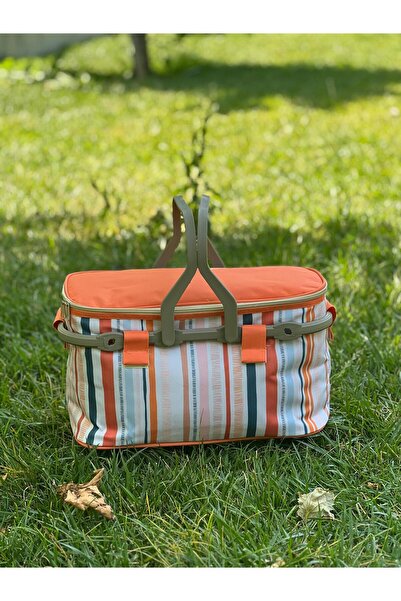 Kale Termos İcemax 25 LT Şerit Desen İzolasyonlu Piknik Sepeti