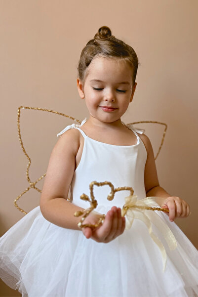 Le Mabelle Altın  Pullu 2'li Kelebek Kanat Asa Set