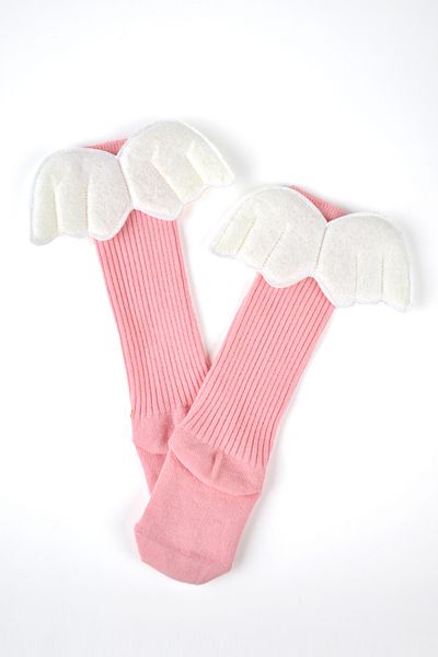 Le Mabelle Salmon Winged Girls' Socks