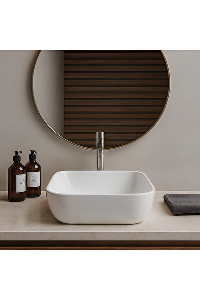 Turavit Porto Çanak Lavabo Deliksiz 40x40 Cm PRT0708