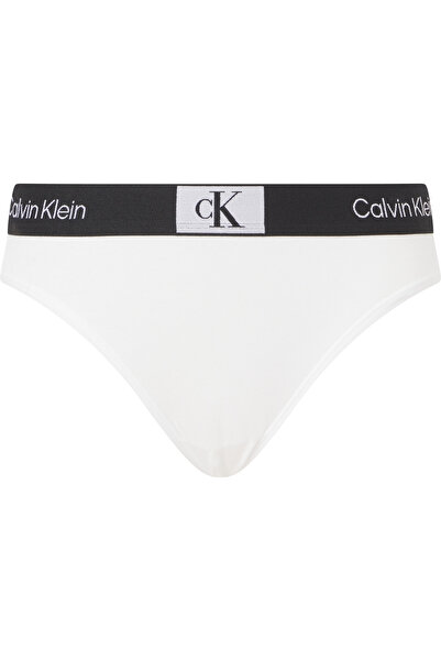 Calvin Klein Kadın Calvin Klein İmzalı Elastik Bantlı Beyaz Külot 000QF7222E 100