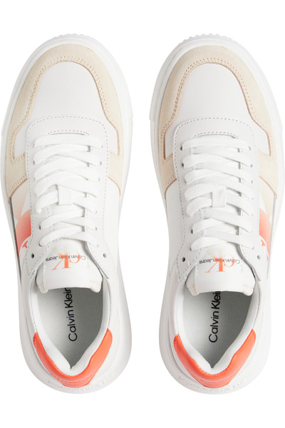 Calvin Klein Kadın Marka Logolu Günlük Kullanıma Uygun Beyaz Sneaker YW0YW01445 02T