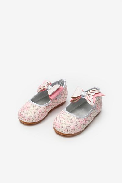 Le Mabelle Pink Mermaid Patterned Girl's Ballerina Shoes