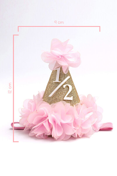 Le Mabelle Pink 1/2 Year Old Funnel Baby Crown