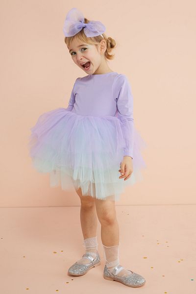 Le Mabelle Φόρεμα μπαλαρίνας για κορίτσια με λιλά φούστα Tutu - Miranda